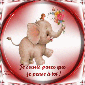 je souris parce que je pense a toi